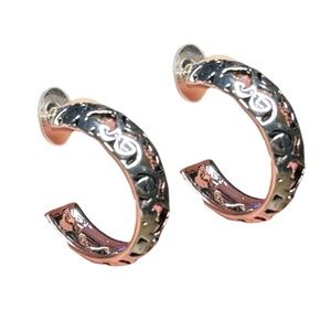 MIX IT Filigree Silver Hoops Earrings NEW